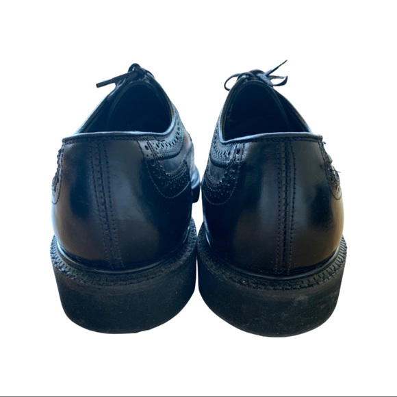 Hanover Black Leather Wingtip Shoes - Picture 5 of 6